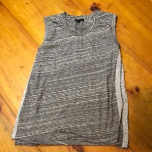Women’s grey J Crew side stripe tank size Small.